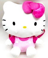 Hello Kitty in Pink Jumpsuit Sitting Pose Plush Backpack