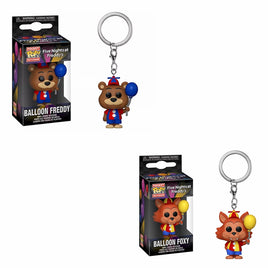 ASST POP Keychain: FNAF Sec. Breach S3-Balloon Freddy & Foxy-Set of 12-Special Offer