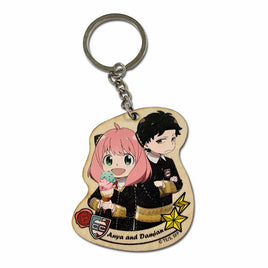 SPY X FAMILY - ANYA AND DAMIAN WOODEN KEYCHAIN