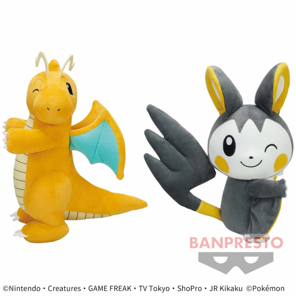 Banpresto Pokemon Anime Game Dragon Jumbo Stuffed Plush Doll Dragonite !!