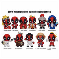 DEADPOOL 3D FOAM FIGURAL KEYRING BLIND BAG CLIP - Ser. 6-24pcs PDQ