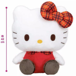 Eikoh:Hello Kitty Check × Check in Red Jumpsuit GJ Jumbo Plush-Japan Version