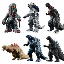 Godzilla Soft Vinyl Mini Figure Collection "Godzilla" , Bandai Shokugan-Set of 10(Box)