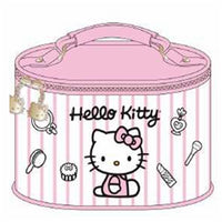 HELLO KITTY OVAL COSMETIC BAG WITH METAL CHARM