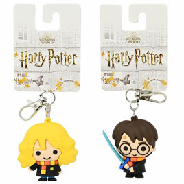 Harry Potter 3D Molded Rubber Charm with Clip Keyring-Set of 2