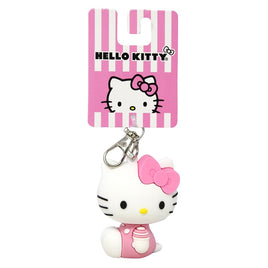 Hello Kitty 3D Molded Rubber Charm with Clip Keyring