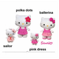 HELLO KITTY - 13.5IN 4 ASST. DRESSES -BALLERINA, SAILOR,POLKA DOT&PINK-Set of 4