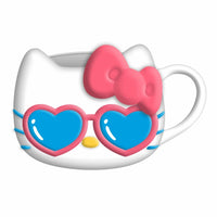 Hello Kitty Heart Shades Face Ceramic 3D Sculpted Mug