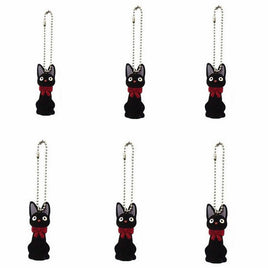 Jiji "Kiki's Delivery Service" Sekiguchi Flocked Key Chain Asst-set of 6(Bag)