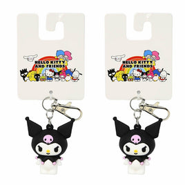 Kuromi 3D Molded Rubber Charm with Clip Keyring