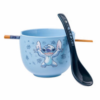 Lilo and Stitch 20oz Ceramic Ramen Bowl with Chopsticks & Spoon