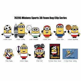 Minions Sports 3D Foam Keyring Blind Bag Asst-24pcs PDQ