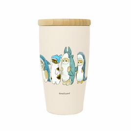 Mofusand in Shark Costume Wood Cap Tumbler-Japan Imports