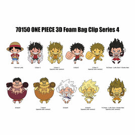 ONE PIECE 3D FOAM  KEYRING BLIND BAG ASST - SERIES 4-24pcs PDQ