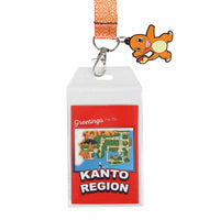 POKEMON FACES CHARMANDER KANTO REGION LANYARD w/CHARM & ID HOLDER