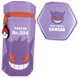 Pokemon Gengar Hexagonal PU Leather Pencil Case with Pokeball Charm-Japan Version