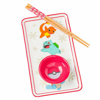 Pokemon Vertical Group Red Sun Boxed 3pc Ceramic Sushi Set