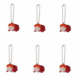 Ponyo "Ponyo" , Sekiguchi Flocked Key Chain-Set of 6(Bag)