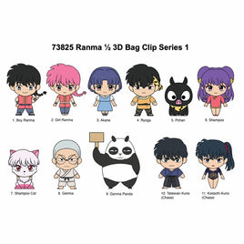 RANMA 1⁄2 3D FOAM KEYRING BLIND BAG ASST - SERIES 1-24pcs PDQ