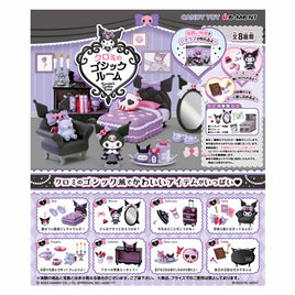 Re-ment :Sanrio Kuromi's Gothic Room Mini Figure Playset Asst- 8pcs PDQ(Box)