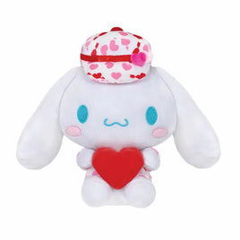 SANRIO - 9IN CINNAMOROLL w/ VALENTINE HAT & HOLDING HEART PLUSH