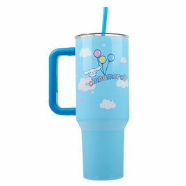 SANRIO CINNAMOROLL 40 OZ STAINLESS STEEL TUMBLER w/ STRAW  & HANDLE