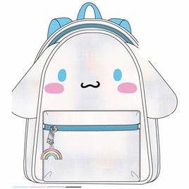 SANRIO CINNAMOROLL SHINY PU LEATHER 10.5" DELUXE MINI BACKPACK W/3-D EARS