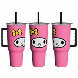 SANRIO MY MELODY 40 OZ STAINLESS STEEL TUMBLER w/ STRAW  & HANDLE