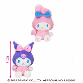 Eikoh:Sanrio Characters Shabon de Bath Time Doll BIG Plush Asst-Set of 3- Melody & Kuromi-Japan Imports