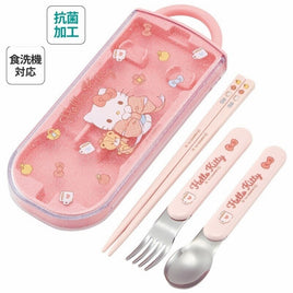 Skater:Sanrio Hello Kitty Bento Utensil Set in Sliding Case-Japan Imports