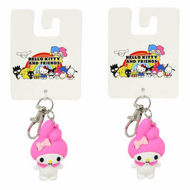 Sanrio My Melody 3D Molded Rubber Charm with Clip Keyring