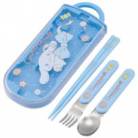 Skater:Sanrio Cinnamoroll Bento Utensil Set in Sliding Case-Japan Imports