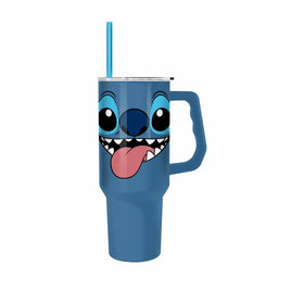 Stitch Big Face 40oz Stainless Steel Tumbler with Handle & Straw