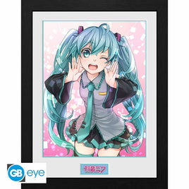 HATSUNE MIKU - Framed print "Wink"