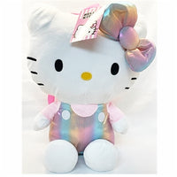 Hello Kitty with Shiny Pink Overall Sitting Pose 15" Plush Backpack