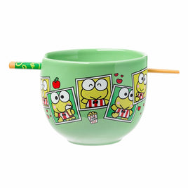 Sanrio Keroppi Snapshot 20oz Ramen Bowl with Chopsticks