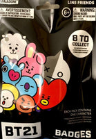 BT21 Rubber Pin Badges Blind Bag Asst-12pcs PDQ