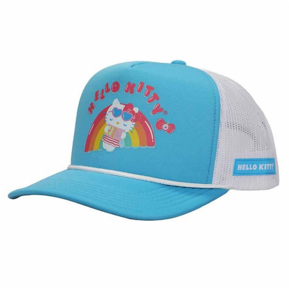 HELLO KITTY POOL PARTY SKY BLU/WHT TRUCKER HAT| CASA MANGA