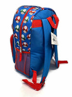 Super Mario Group Blu/Red 16" Backpack-New